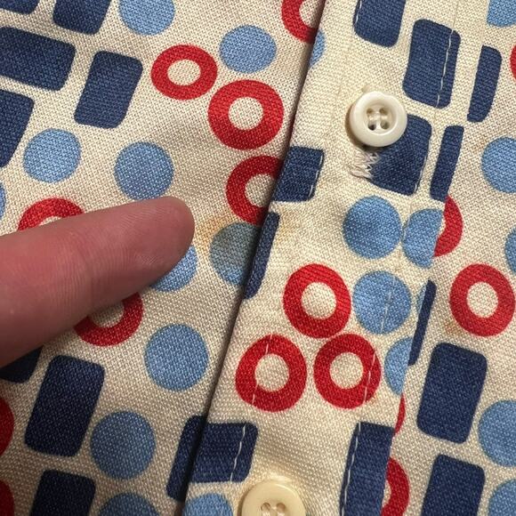 VINTAGE 70s Mod Dagger Collar Disco Shirt MCM Susan Scott Size 10 Women’s - Picture 7 of 8